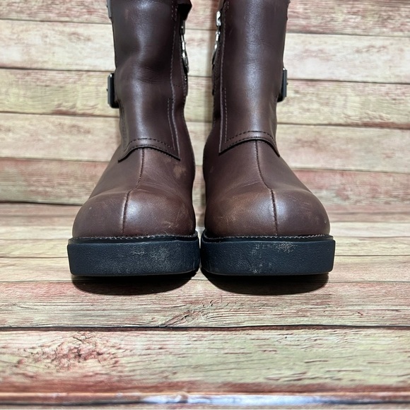 Double H Brown Leather Chuncky Boots - Picture 9 of 10